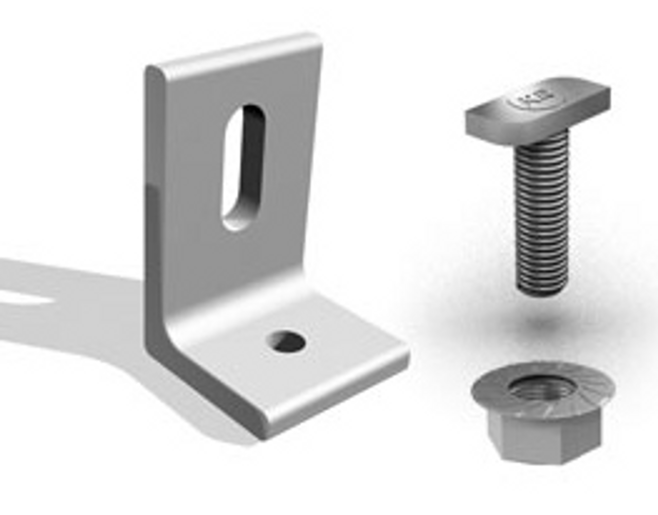 L FOOT BRACKET W/T/BOLT & NUT, CR48 MIL, 1/2 K2 Systems La Bodega Solar