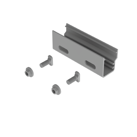 RAIL CONNECTOR UL 2703 SET CR48-S, mill,1/2 - K2 Systems