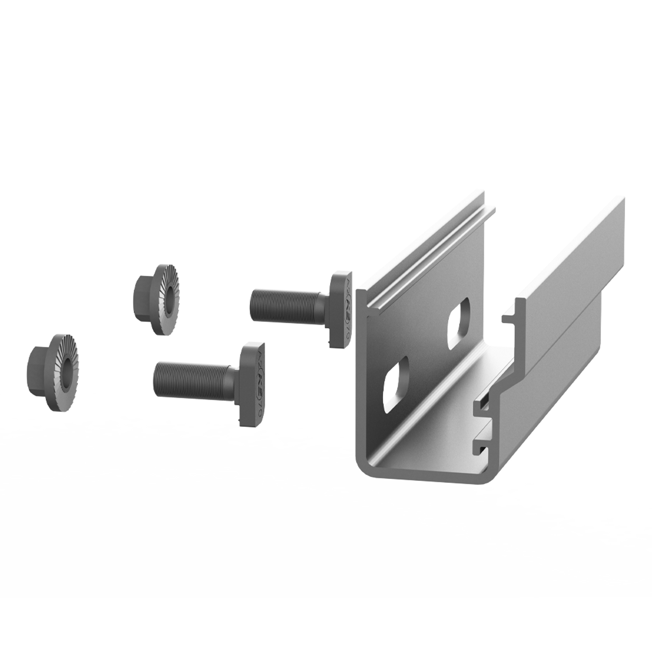 RAIL CONNECTOR UL 2703 SET CR48-S, mill,1/2 - K2 Systems